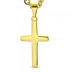 Pandantiv inox auriu cu cruce latina PSL1458 [1]